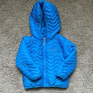 Columbia Brand REVERSIBLE Blue Fleece/Down Jacket